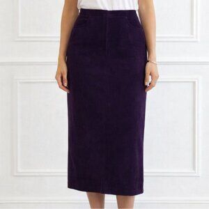 CHRISTOPHER & BANKS Purple Faux Suede Maxi Skirt